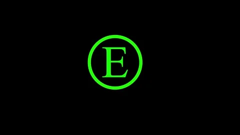 E alphabet letter icon animated video Stock Footage 294938643