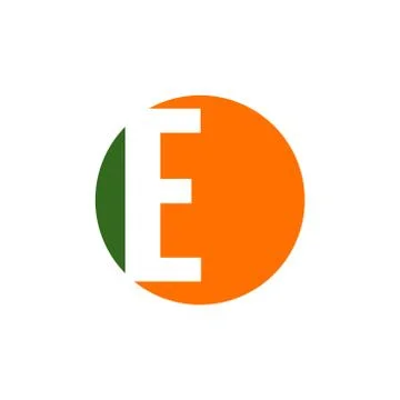 E alphabet vector design template illustration Stock Illustration