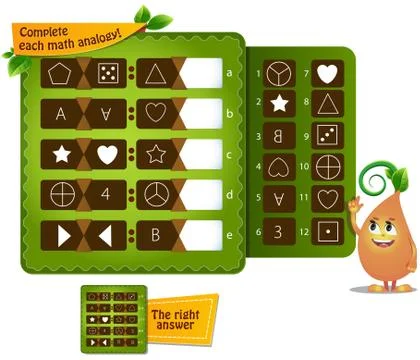 E analogy educational game Stock Illustration