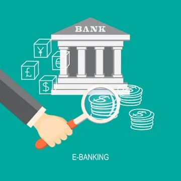 E-banking Stock Illustration