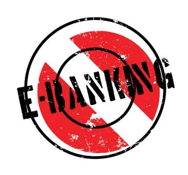 E-Banking rubber stamp Stock Illustration