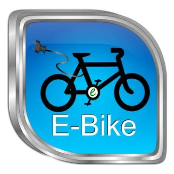 E-Bike Button - 3D illustration Stock Illustration