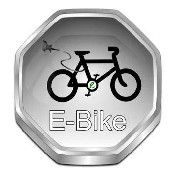 E-Bike Button - 3D illustration Stock Illustration