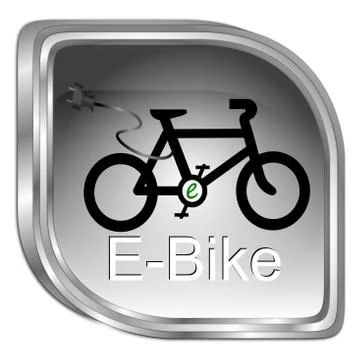 E-Bike Button - 3D illustration Stock Illustration