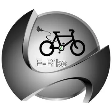 E-Bike Button - 3D illustration Stock Illustration