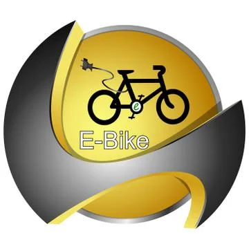 E-Bike Button - 3D illustration Stock Illustration