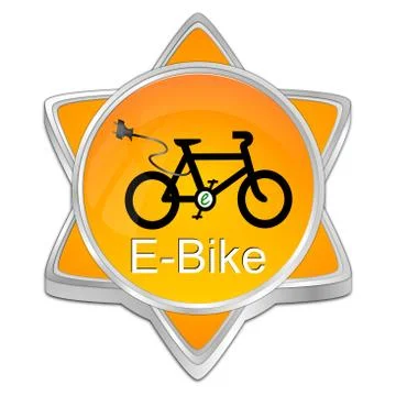 E-Bike Button - 3D illustration Illustrazione stock