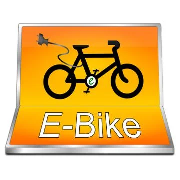 E-Bike Button - 3D illustration Illustrazione stock