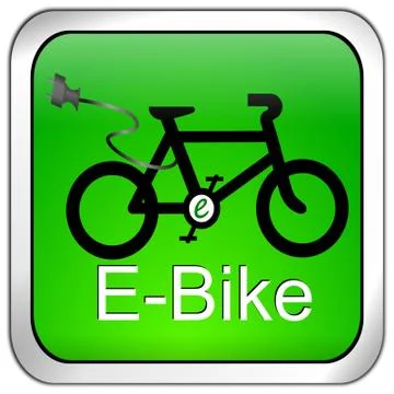 E-Bike Button Stock Illustration