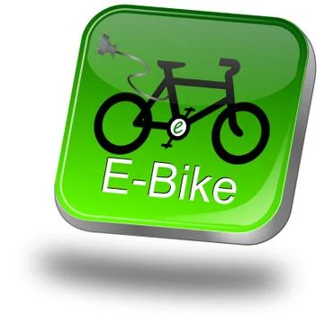 E-Bike Button Stock Illustration