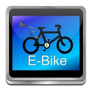 E-Bike Button Stock Illustration