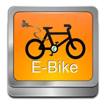 E-Bike Button Stock Illustration