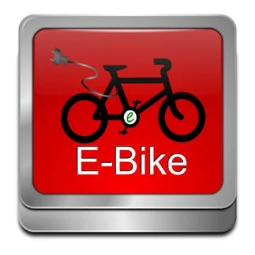 E-Bike Button Stock Illustration