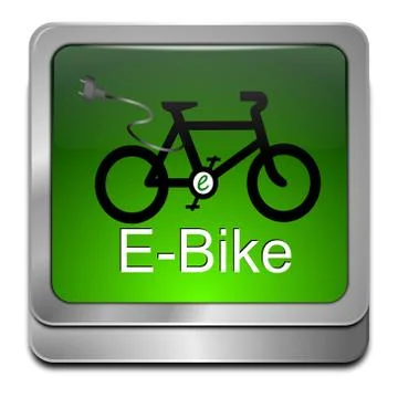 E-Bike Button Stock Illustration