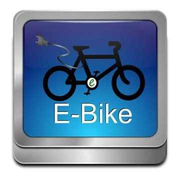 E-Bike Button Stock Illustration