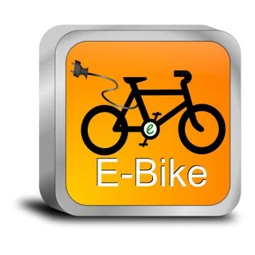 E-Bike Button Stock Illustration