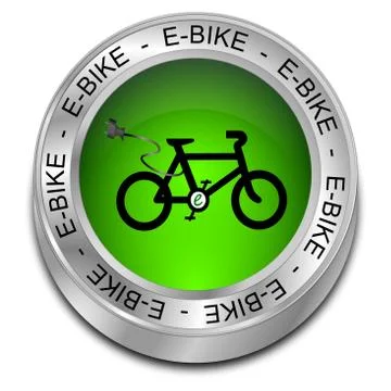 E-Bike Button Stock Illustration