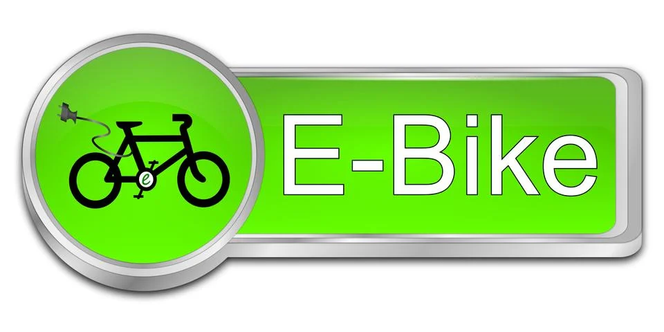 E-Bike Button Stock Illustration