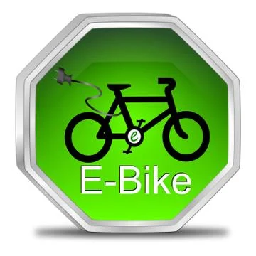 E-Bike Button Stock Illustration
