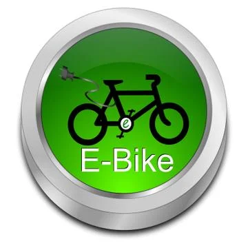 E-Bike Button Illustrazione stock
