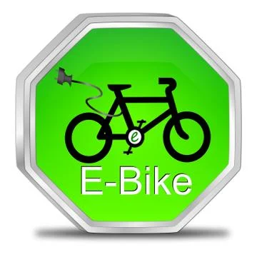 E-Bike Button Stock Illustration