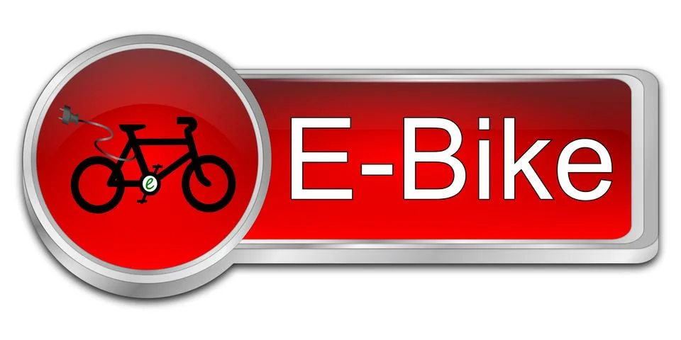 E-Bike Button Stock Illustration
