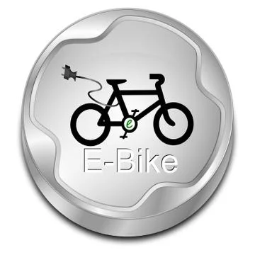 E-Bike Button Stock Illustration