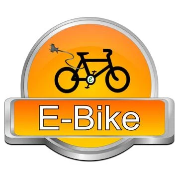 E-Bike Button Stock Illustration