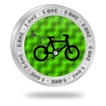 E-Bike Button Stock Illustration