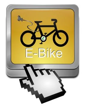 E-Bike Button Stock Illustration