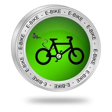 E-Bike Button Stock Illustration