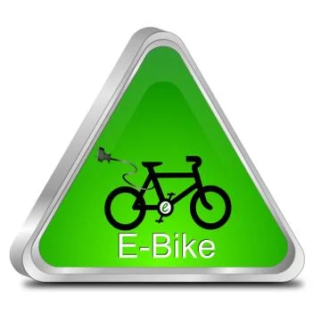 E-Bike Button Stock Illustration