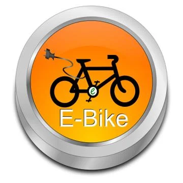 E-Bike Button Stock Illustration