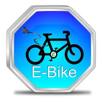 E-Bike Button Illustrazione stock