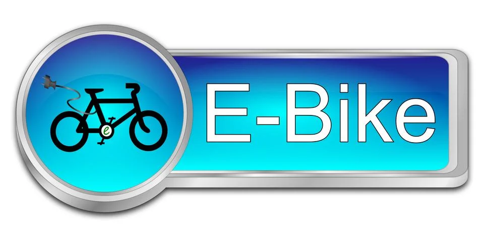 E-Bike Button Stock Illustration