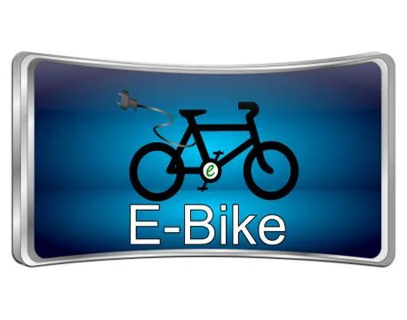 E-Bike Button Stock Illustration