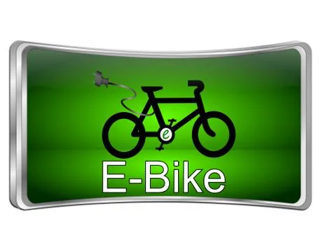 E-Bike Button Stock Illustration