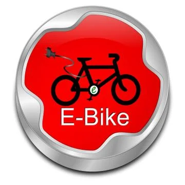 E-Bike Button Stock Illustration
