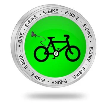 E-Bike Button Stock Illustration