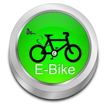 E-Bike Button Stock Illustration