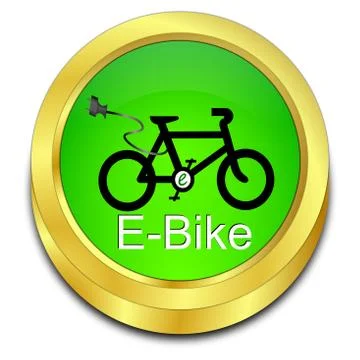 E-Bike Button Stock Illustration