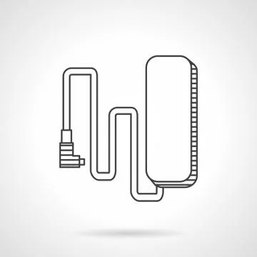 E-bike charge line vector icon Stock Illustration