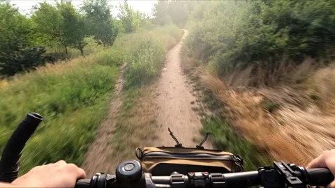 E-bike Pov. Ride An Electric Bike. 