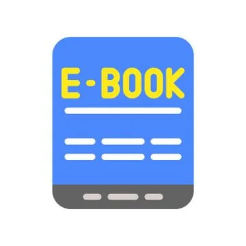 E-book and tablet device icon, e-learning concept Stock Illustration