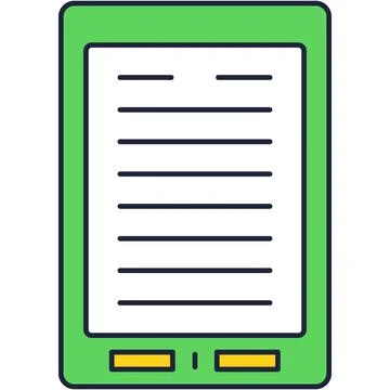 E-book application web icon vector digital library Stock Illustration