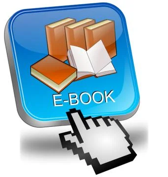 E-Book Button with Cursor Stock Illustration