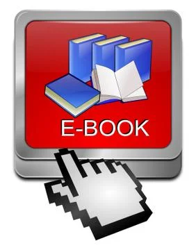 E-Book Button with Cursor Stock Illustration