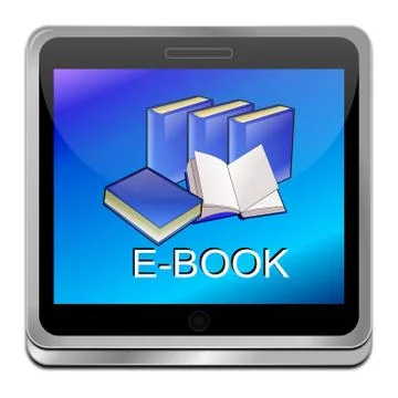 E-Book Button Illustrazione stock