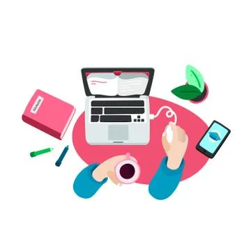 E-book in computer illustration Иллюстрация