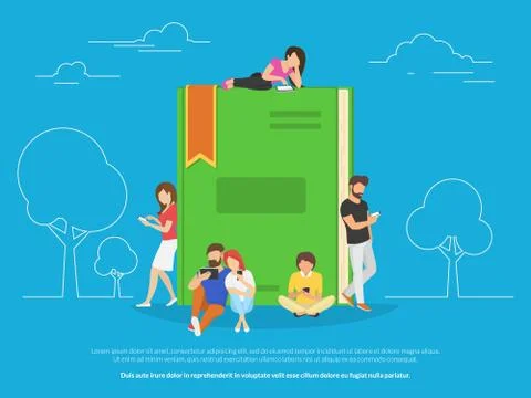 E-book concept vector illustration イラスト素材